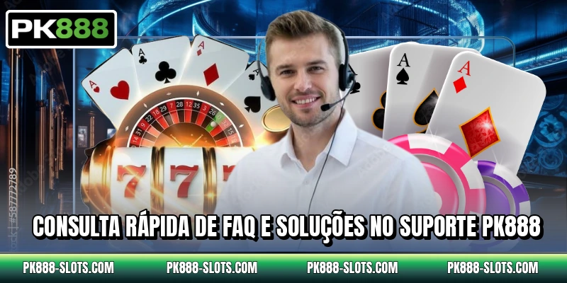 Consulta rápida de FAQ e soluções no suporte PK888