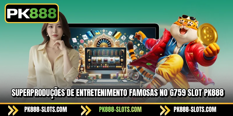 Superproduções de entretenimento famosas no PK888 G759 Slot